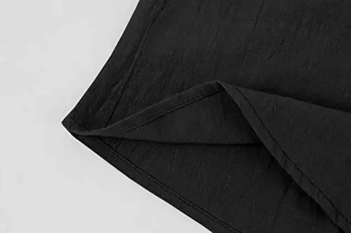 Ryannology Mens Linen Shirts Casual Cotton 3/4 Sleeve Regular-Fit Henley T-Shirt Summer Lightweight Beach Yoga Tops - 4