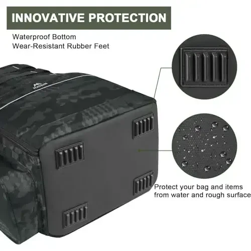 РЫБАЛКА РЮКЗАК, ВОДОСТОЙКАЯ СУМКА ДЛЯ СНАСТЕЙ С ДЕРЖАТЕЛЯМИ ДЛЯ УДОЧЕК И ХОЛОДИЛЬНИКОМ, ПОДАРКИ ДЛЯ СНАСТЕЙ ДЛЯ МУЖЧИН - 3