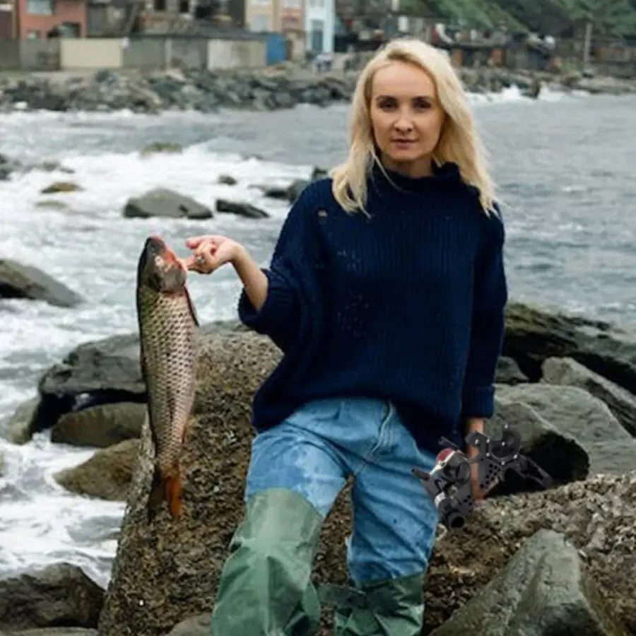 Рыболовная рогатка Runzkzy с лазерным прицелом, перьями и стрелами для охоты. - 13