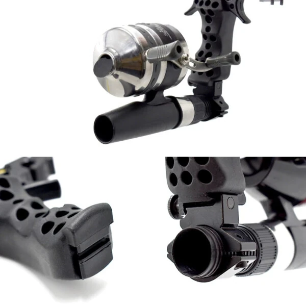 Рыболовная рогатка Runzkzy с лазерным прицелом, перьями и стрелой для охоты. - 13