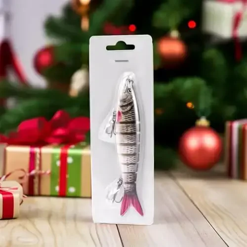 Рыболовный набор приманок Topwater Bass Рыболовные приманки Медленно тонущие плавающие приманки Многосекционный плавательный воблер Реалистичная жесткая приманка Форель Окунь - 6