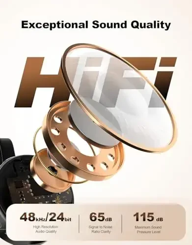 Rythflo Simsiz Mini Mikrofon Kamera/iPhone/Android/iPad/Noutbuk uchun, Zaryadlash qutisi bilan Lav Mik, AI shovqinni kamaytirish, 50 soatlik batareya, 230 fut masofa, Video yozish, YouTube, Vlog uchun Lavalier mikrofoni - 2