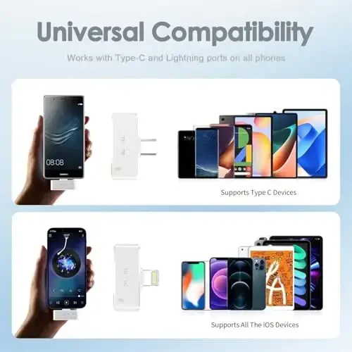 Rythflo simsiz yaka mikrofon iPhone/Android uchun Lightning/USB C (2 TX+2 RX+zaryadlash qutisi), shovqinni bekor qiluvchi mini mikrofon, 35 soat batareya, video yozish vlog uchun qisqichli yaka mikrofon - 6