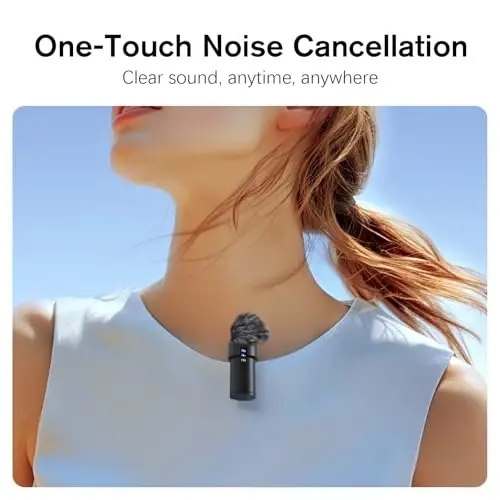 Rythflo Wireless Lavalier Microphone for iPhone/Android/iPad (2 TX + 2 RX + Charging Case), Mini Mic with Noise Reduction, 22H Battery, 131ft Range, Lapel Microphone for Video Recording, Vlog - 4