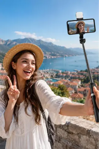 S03 Remote Control Wireless Selfie Stick - 5