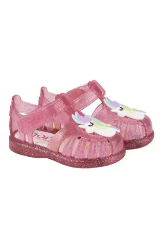 S10279 Tobby Unicorn Girl's Glitter Pink Sandal-057 - Modazone (1)