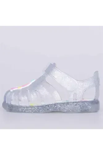 S10279 Tobby Unicorn Girls' Glitter White Sandal - 1