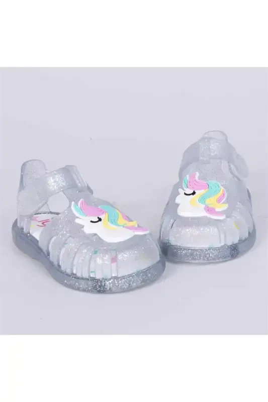 S10279 Tobby Unicorn Girls' Glitter White Sandal - 3