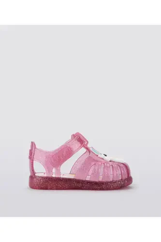 S10279 Tobby Unicorn Kız Çocuk Simli Pembe Sandalet-057 - 3
