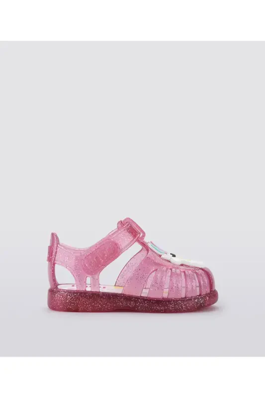 S10279 Tobby Unicorn Kız Çocuk Simli Pembe Sandalet-057 - 3