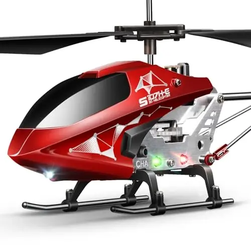 S107H-E RC Helicopter with Altitude Hold, 3.5 Channel, Gyro Stabilizer - For Kids and Beginners - SYMA