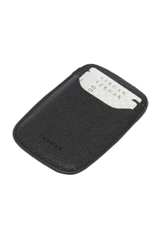 Siyah Hakiki Deri Unisex Kredi Kartlık - S1KK00001662-U9G - SİYAH - TERGAN