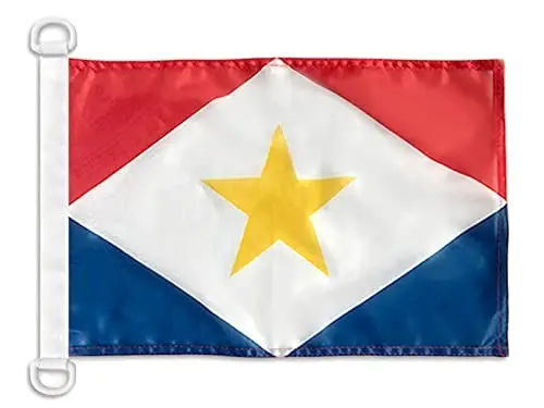 Saba NAUTICAL Flag 18'' x 12'' - Saba flags 30 x 45 cm. - Banner 12x18 in for boat - AZ FLAG 