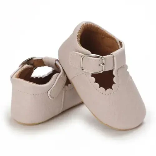 SABATUTU Infant Baby Girls Princess Wedding Dress Mary Jane Flats,Toddler Soft Sole Prewalker Sparkly Lightweight Shoes - 3