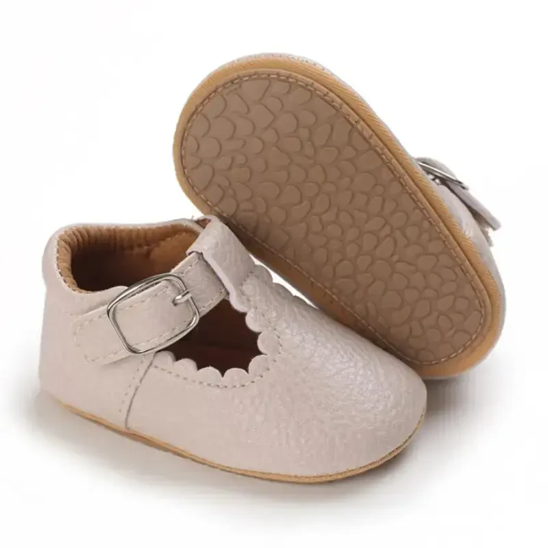 SABATUTU Infant Baby Girls Princess Wedding Dress Mary Jane Flats,Toddler Soft Sole Prewalker Sparkly Lightweight Shoes - SABATUTU