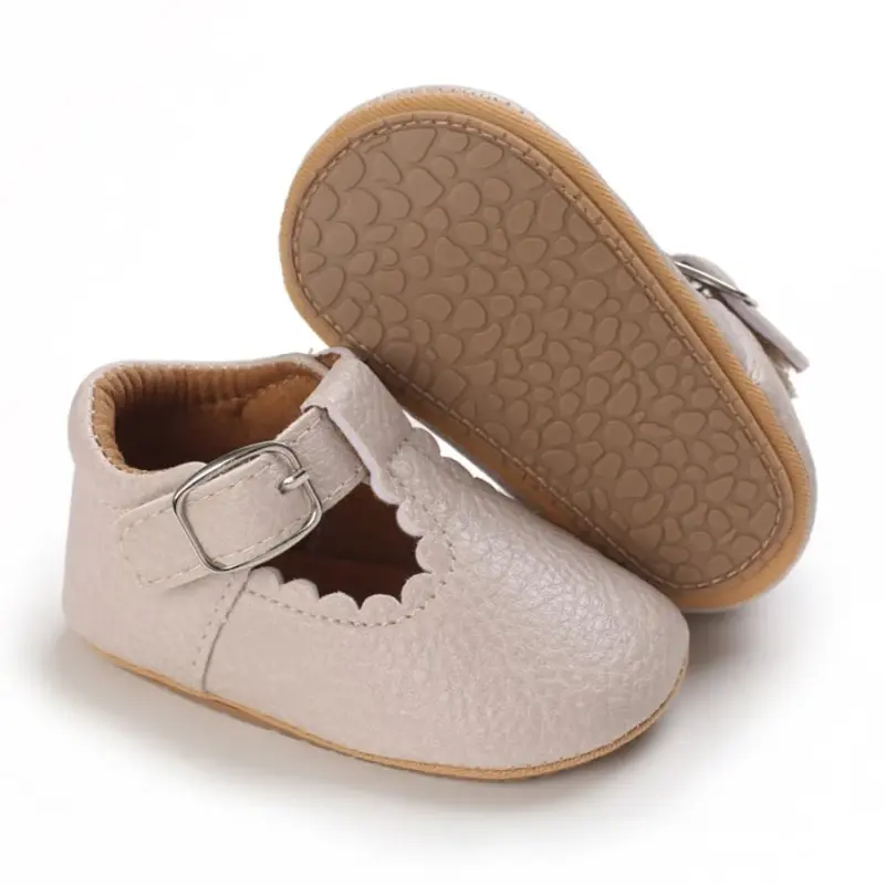 SABATUTU Infant Baby Girls Princess Wedding Dress Mary Jane Flats,Toddler Soft Sole Prewalker Sparkly Lightweight Shoes - 1