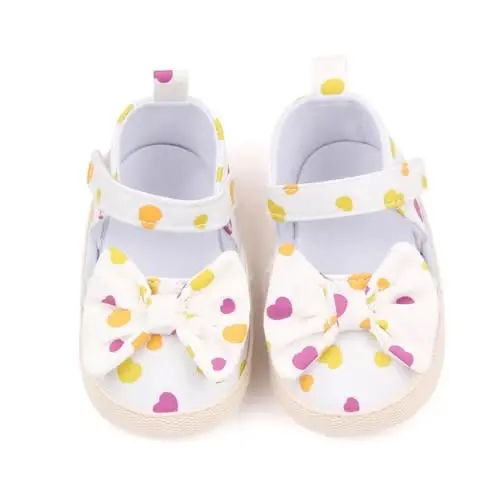 SABATUTU Infant Baby Girls Princess Wedding Dress Mary Jane Flats,Toddler Soft Sole Prewalker Sparkly Lightweight Shoes - 3