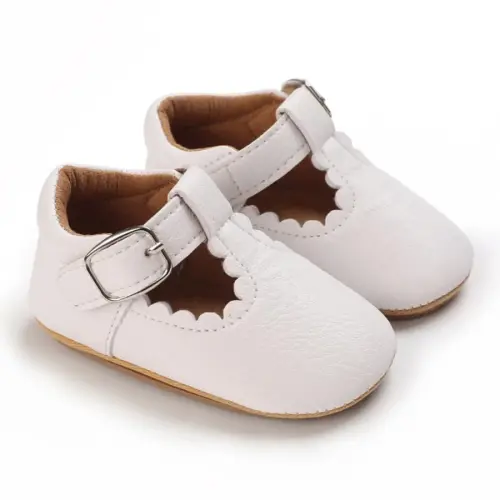 SABATUTU Infant Baby Girls Princess Wedding Dress Mary Jane Flats,Toddler Soft Sole Prewalker Sparkly Lightweight Shoes 