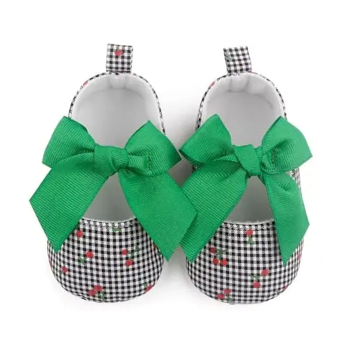 SABATUTU Infant Baby Girls Princess Wedding Dress Mary Jane Flats,Toddler Soft Sole Prewalker Sparkly Lightweight Shoes - 3