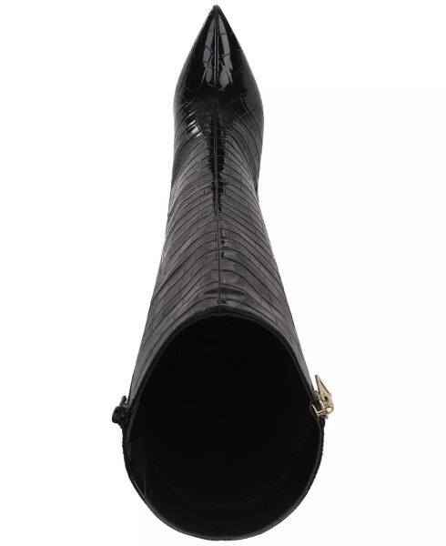 Sabrinaa Zip Knee High Boots, Created for Modazone Black Croc - 4