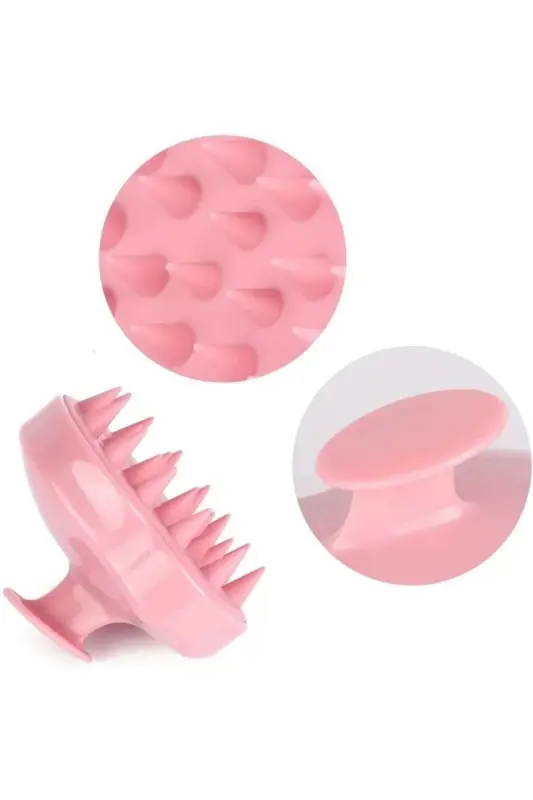 Saç Bakım Fırçası, Saç Derisine Masaj Yapan Şampuan Tarağı, Duş Fırçası - pembe - 2