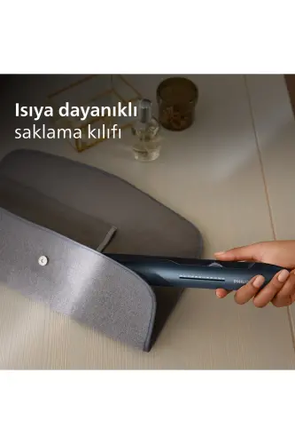 Saç Düzleştirici Bhs732/00,bukle Özelliği,argan Yağı Katkılı,uv Koruması,kılıf Hediyeli-Metalik Deniz Mavisi - 8