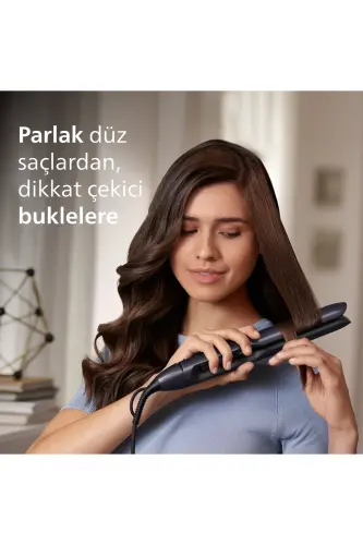 Saç Düzleştirici Bhs732/00, Bukle Özelliği, Argan Yağı Katkılı, UV Koruması, Kılıf Hediyeli - PHILIPS (1)