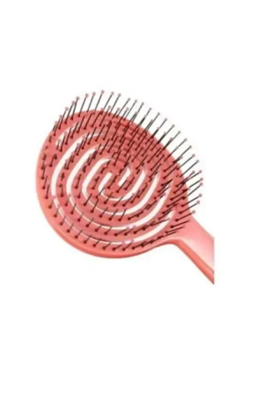 Saç Fırçası ve Tarak Pembe ve Beyaz Pro Üç Boyutlu Oval Saç Fırçası 02 6011seri-pembe ve beyaz - 4