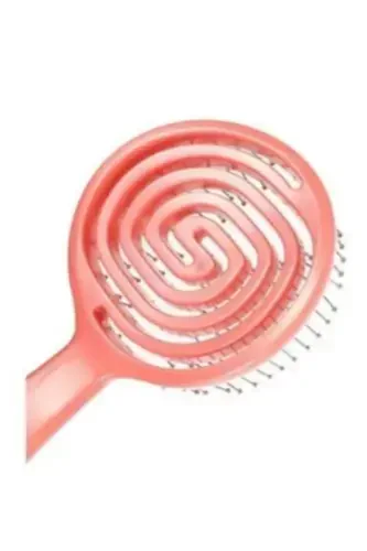 Saç Fırçası ve Tarak Pembe ve Beyaz Pro Üç Boyutlu Oval Saç Fırçası 02 6011seri-pembe ve beyaz - 5