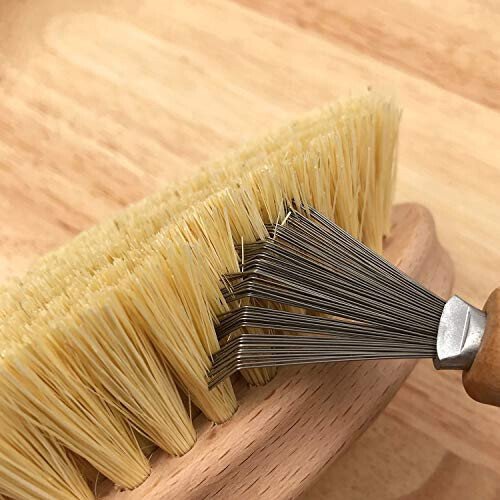 Hair Brush and Comb Cleaner with Metal Wire Rake for Hair Dust Lint Removal - 4