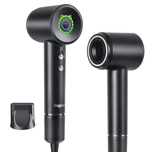 Hair Dryer - Bopcal Ionic Blow Dryer with Concentrator for All Hair Types,160000 RPM High-Speed Fast Drying Lightweight and Quiet, 200 Million Negative Ions Dryer with Thermo-Control (1500w) - 1
