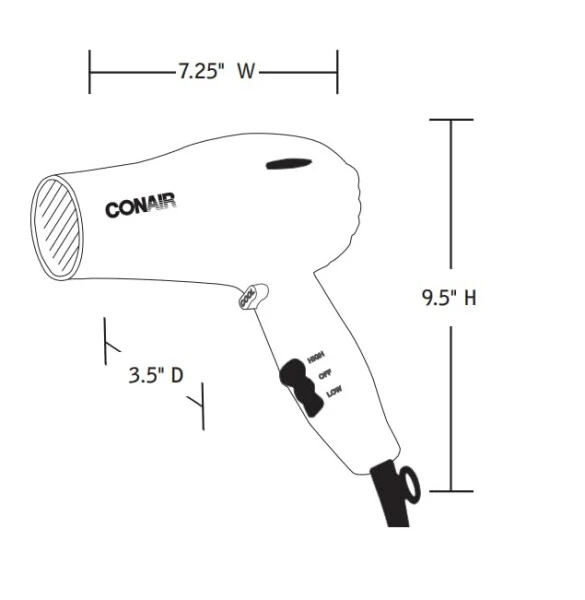 Hairdryer,Handheld,Black,1875 Watts - 3