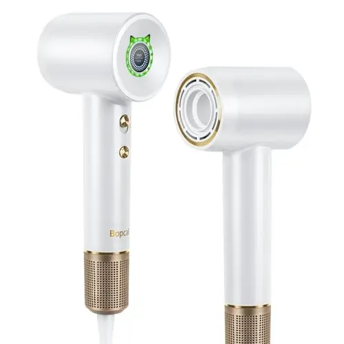 Hair Dryer - Bopcal Ionic Blow Dryer with Concentrator for All Hair Types,160000 RPM High-Speed Fast Drying Lightweight and Quiet, 200 Million Negative Ions Dryer with Thermo-Control (1500w) - 6