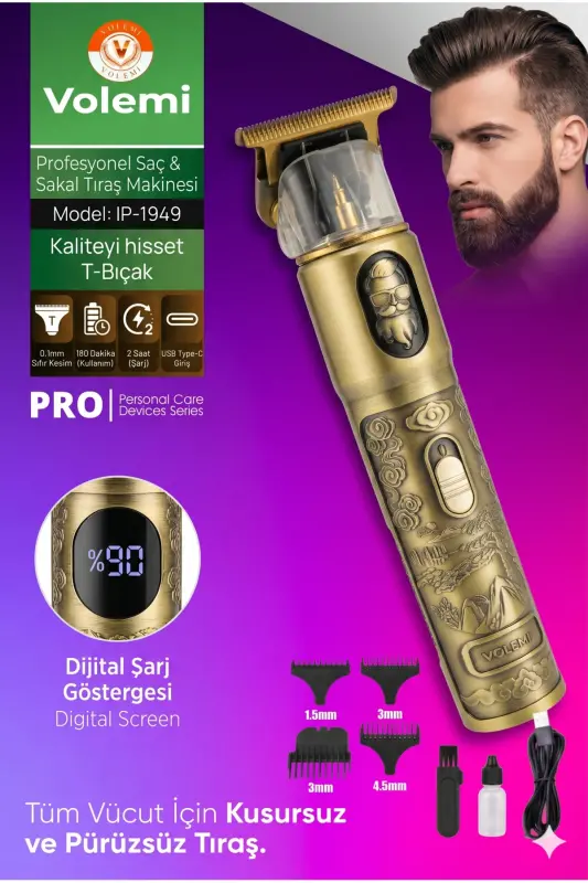 Saç Sakal Lazer Epilasyon Öncesi Tüy Kısaltma Makinesi Çizim Tıraş Makinesi - MAVİ - 1