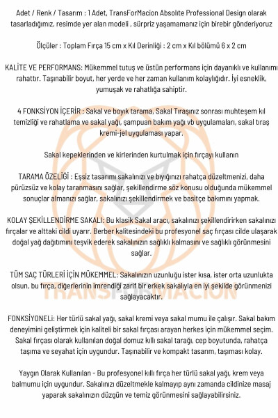 Saç Sakal Tarama Fırçası - 8