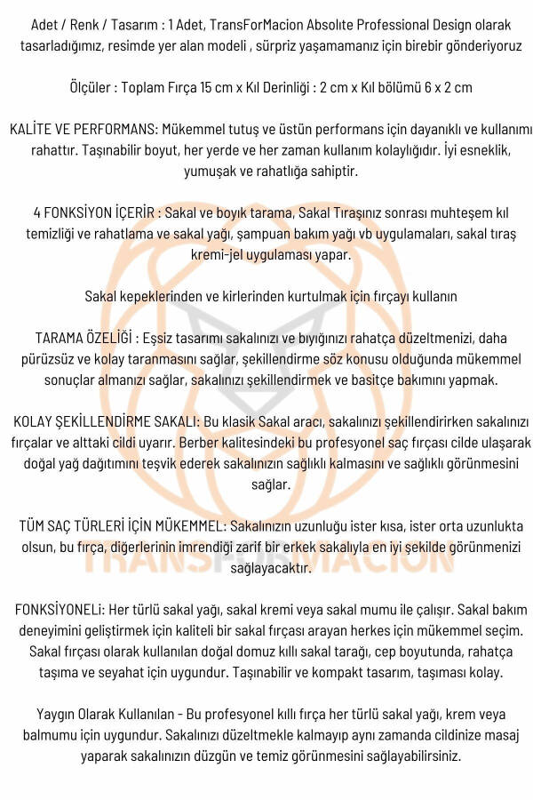 Saç Sakal Tarama Fırçası - 8