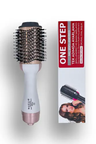 Saç Şekillendirici Ve Saç Düzleştirici Fön Tarağı Yeni Model Beyaz Renk-Beyaz 