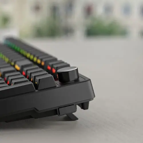 FIRSTBLOOD ONLY GAME. AK992 Hot-Swappable 2.4G Wireless/Bluetooth 5.0/USB Wired Triple Mode Mechanical Keyboard, 98 Keys Full Layout, RGB Backlit, Brown Switches, Black Side Carving PBT Keycaps - 6