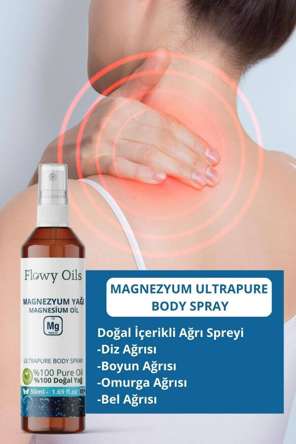 Saf Magnezyum Yağı Doğal Bitkisel Sprey Masaj Yağı Magnesium Oil 50ml - 2