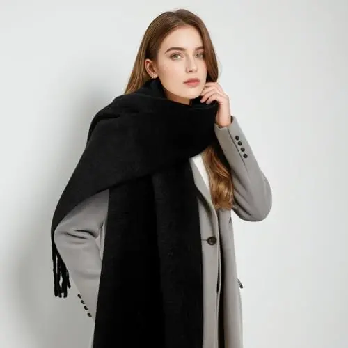 Pure Color Mohair Winter Scarf - Warm CasModazoneere Feel Scarf for Women and Men - 5