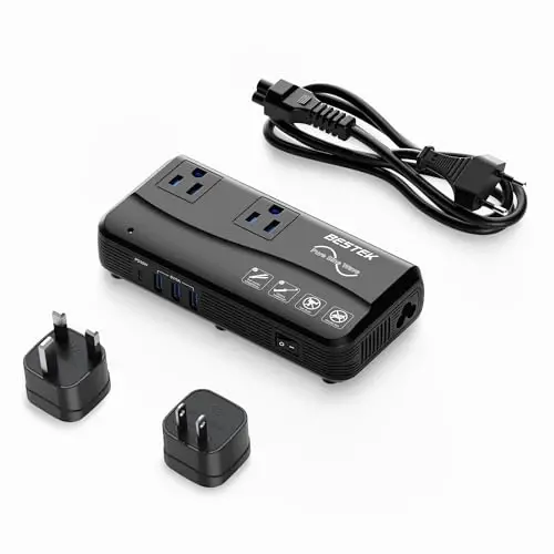 [Pure Sine Wave] BESTEK 600W Voltage Converter 220v to 110v, with PD35W Port Power Converter Adapter Combo for International Travel Overseas in European/UK/Ireland/Australia and More - 1