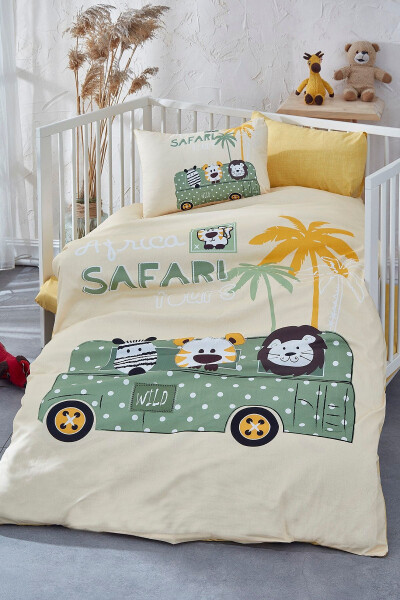 Safari Digitally Printed 3d Cotton Baby Bedding Set - 1