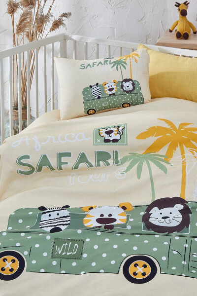 Safari Digitally Printed 3d Cotton Baby Bedding Set - 3