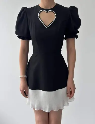 Safe Heart Detailed Dress - BÜYÜKBEDENIZ (1)