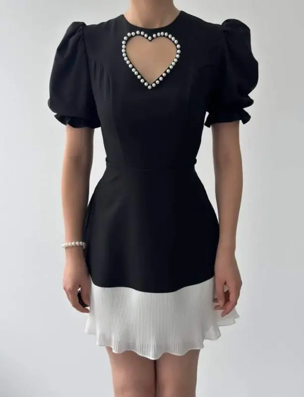 Safe Heart Detailed Dress - 2