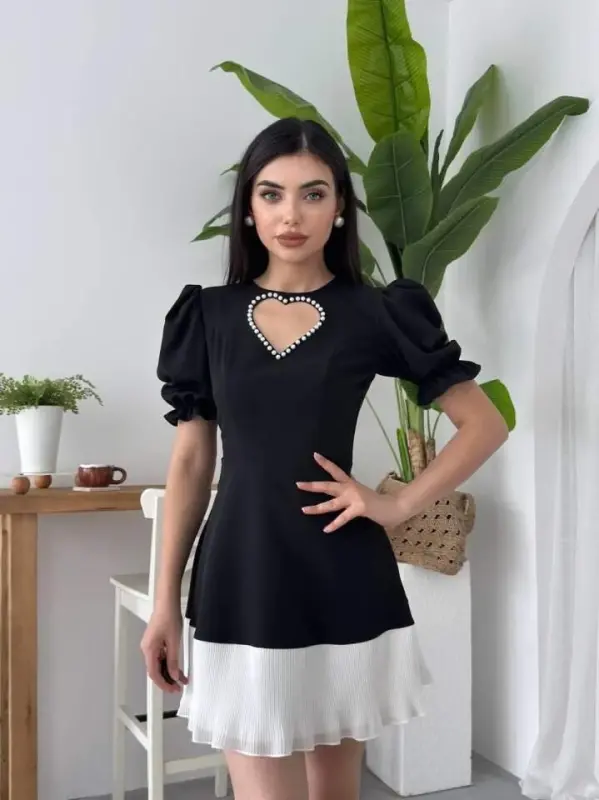 Safe Heart Detailed Dress - 3