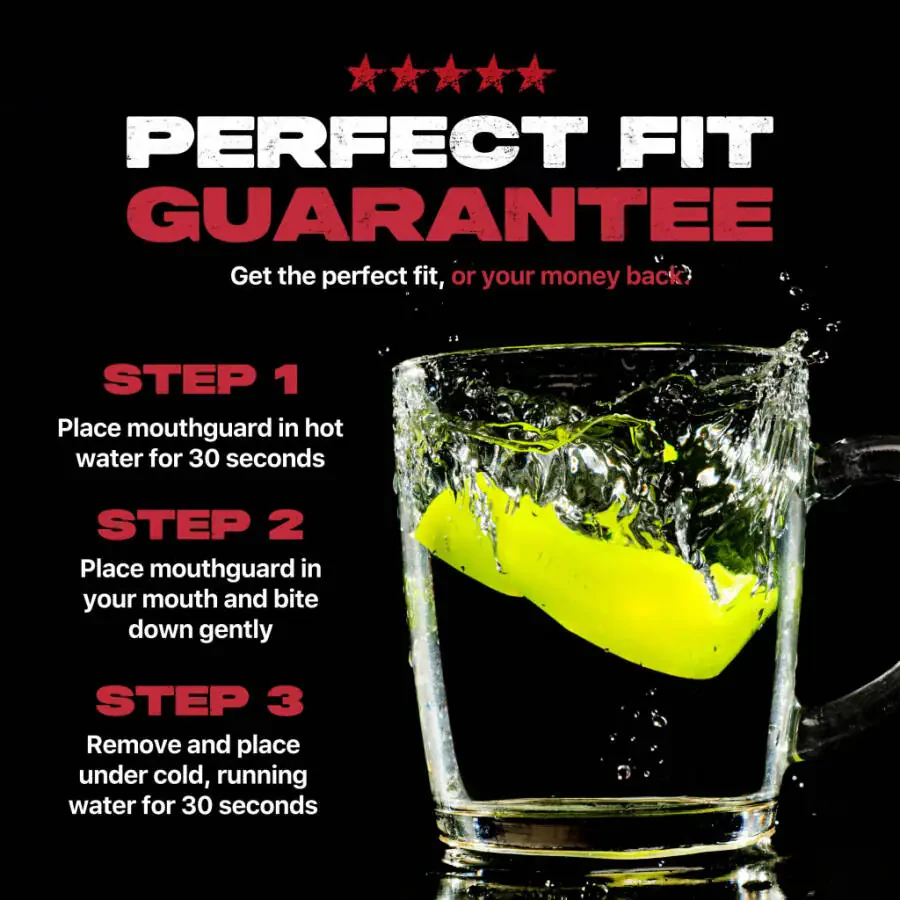 SAFEJAWZ Og'iz himoyasi, yupqa mos keladi, kattalar va o'smirlar uchun boks, basketbol, lakros, futbol, MMA, jang san'ati, xokkey va barcha kontakt sport turlari uchun korpusli og'iz himoyasi (Sariq, Katta (12+ yosh) - 4