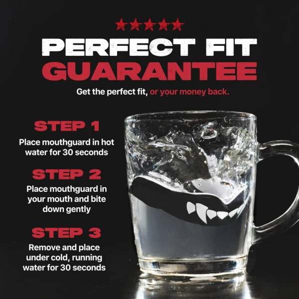 SAFEJAWZ Sports Mouthguard Slim Fit, Adults and Junior Mouth Guard with Case for Boxing, Basketball, Lacrosse, Football, MMA, Martial Arts, Hockey and All Contact Sports (Fangz, Adult (12+ Years))-FANGZ - 3