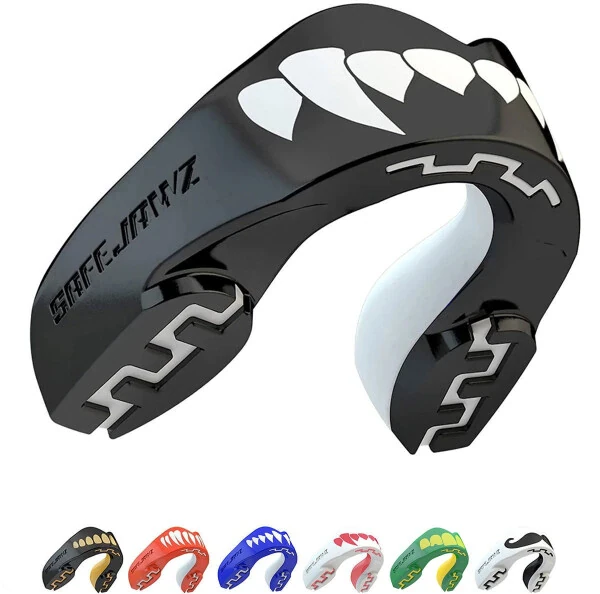 SAFEJAWZ Sports Mouthguard Slim Fit, Adults and Junior Mouth Guard with Case for Boxing, Basketball, Lacrosse, Football, MMA, Martial Arts, Hockey and All Contact Sports (Fangz, Adult (12+ Years))-FANGZ - 6
