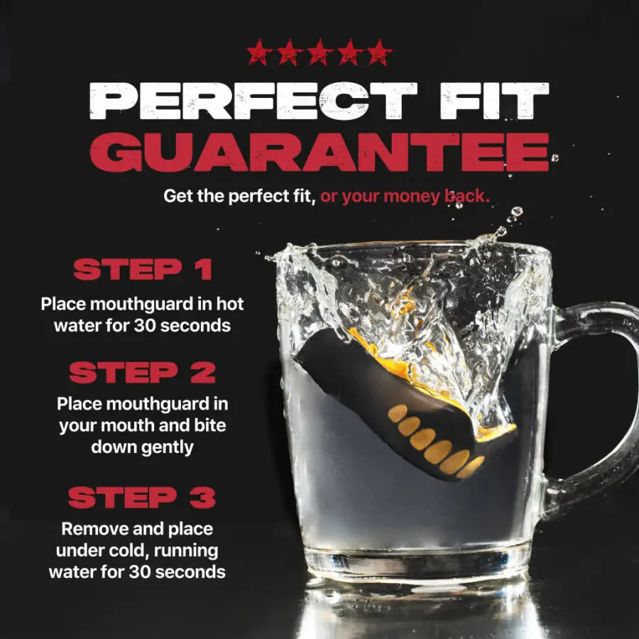 SAFEJAWZ Sport Og'iz Himoyasi, Yupqa, Kattalar va Yoshlar uchun Og'iz Himoyasi, Boks, Basketbol, Lakros, Futbol, MMA, Jang San'ati, Xokkey va Barcha Kontakt Sport Turlari uchun (11 Yoshgacha Bolalar, Oltin) - 3